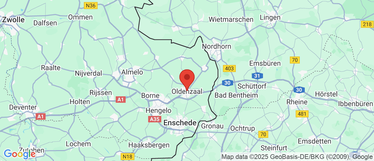 Google maps locatie van Peterman Toyota Oldenzaal