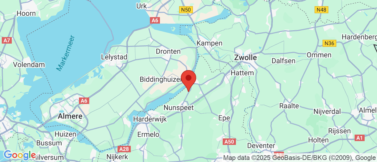 Google maps locatie van Autobedrijf Wijnne Doornspijk