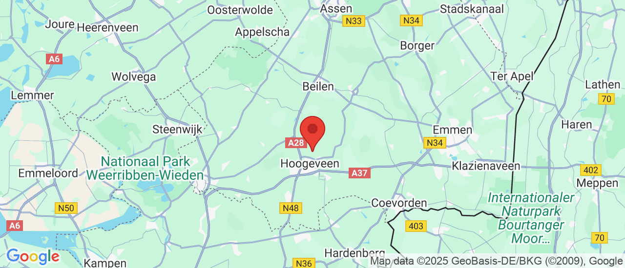 Google maps locatie van De Jong Autos