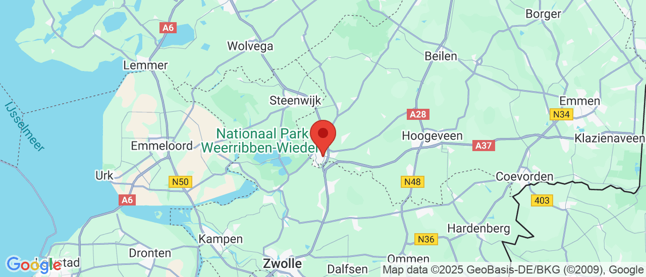 Google maps locatie van Autobedrijf Matter Meppel BV