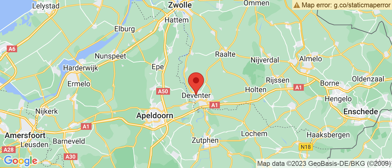 Google maps locatie van Toyota Wagenmaker Deventer
