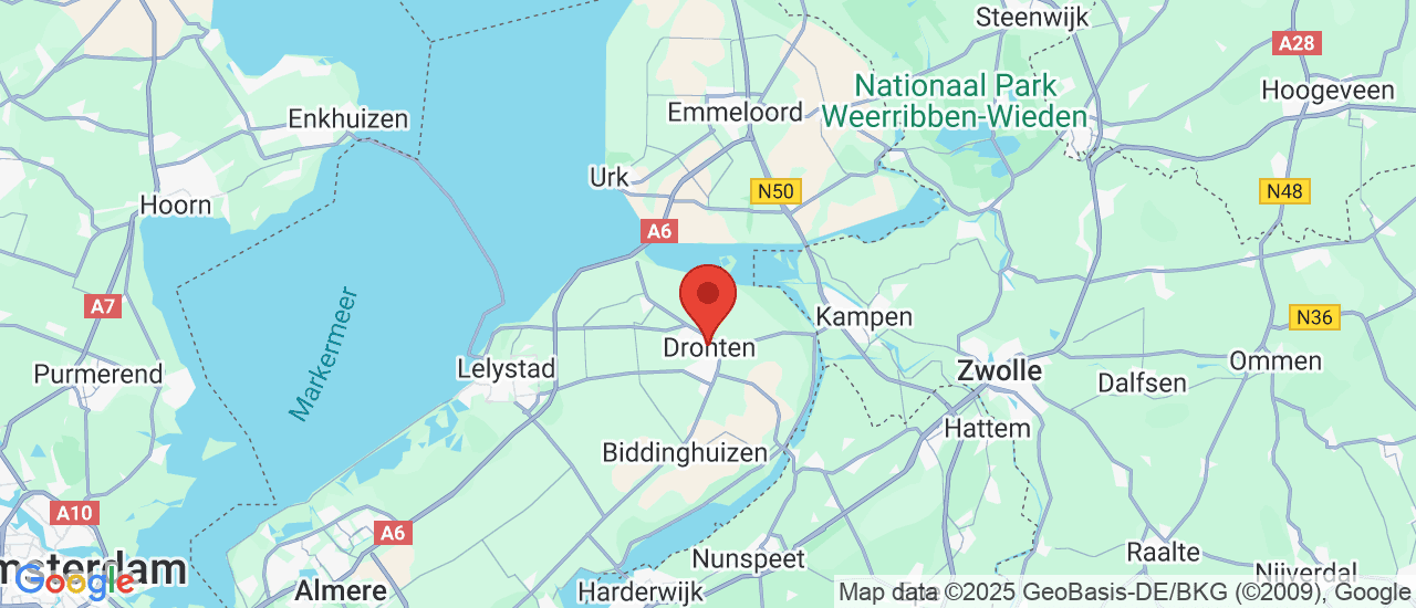Google maps locatie van RVN Machinery B.V.
