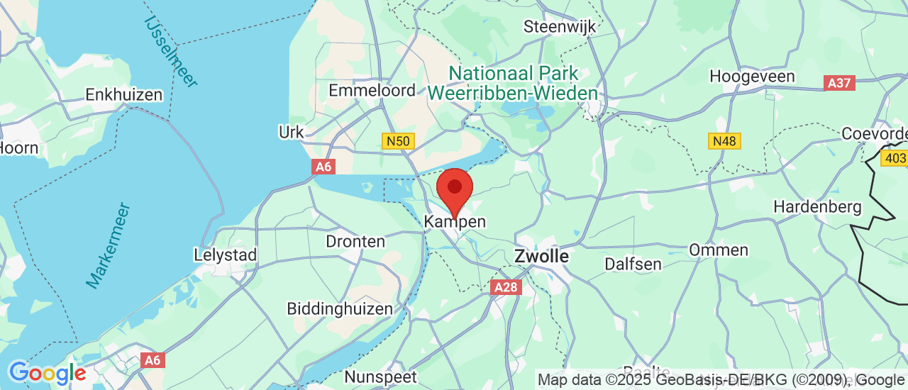 Google maps locatie van Occasion Centre Kampen