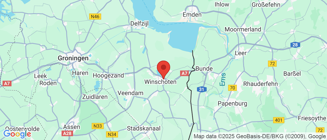 Google maps locatie van Autobedrijf Ambergen Winschoten