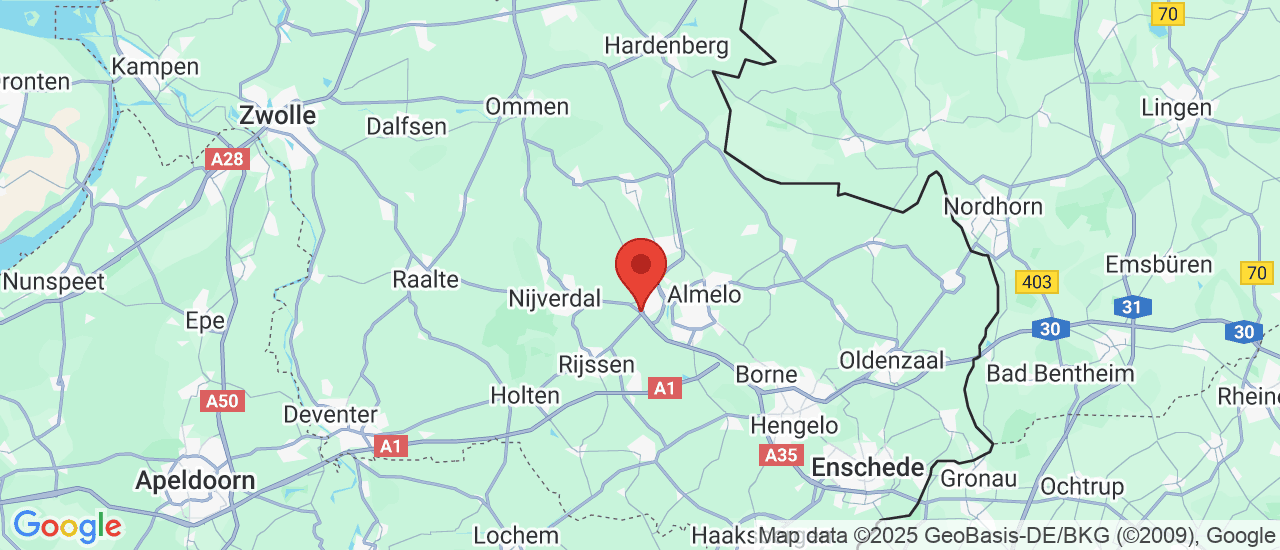 Google maps locatie van Autobedrijf Zwijnenberg