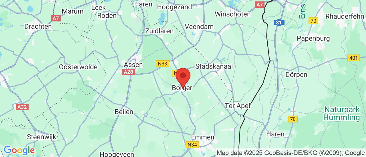 Google maps locatie van Autocentrum Borger Tom Ganzevoort B.V.