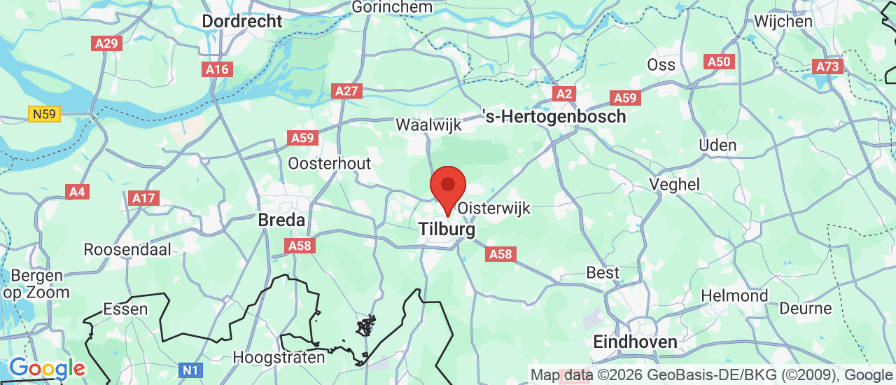 Google maps locatie van JAMES Autoservice Tilburg