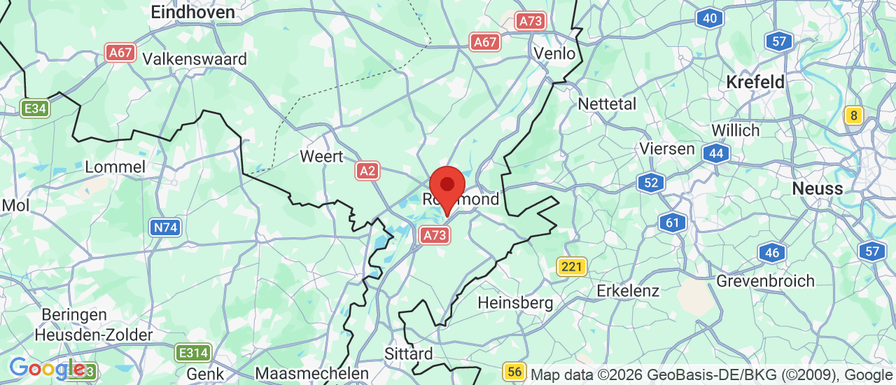 Google maps locatie van Oostendorp BYD Roermond