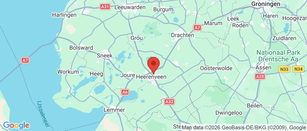 Google maps locatie van Wensink Kia Heerenveen