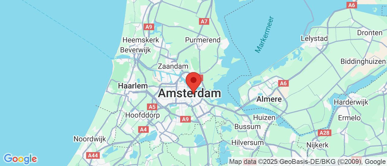 Google maps locatie van Janssen Van Kouwen Amsterdam ZO