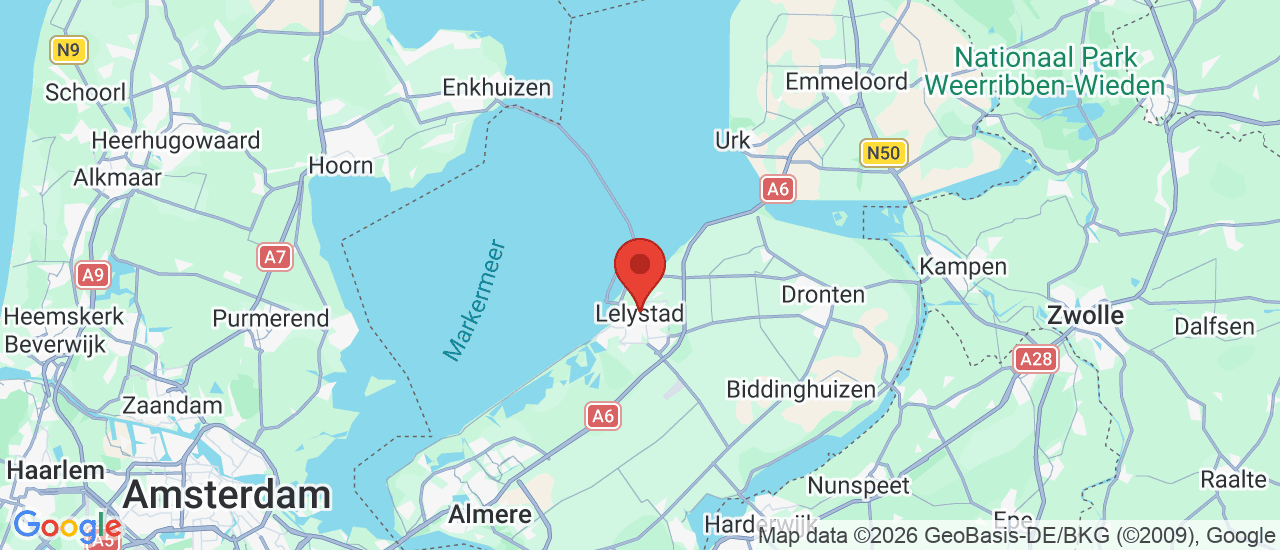 Google maps locatie van Autopark Lelystad B.V.