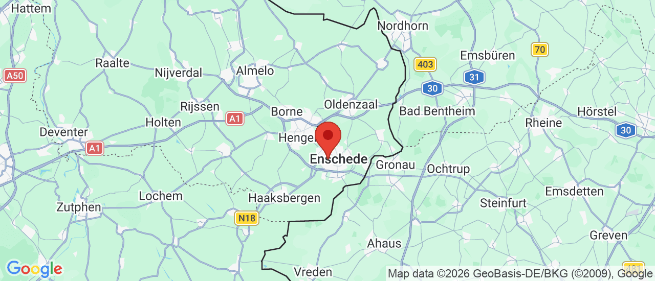 Google maps locatie van Autosaloon Enschede B2B