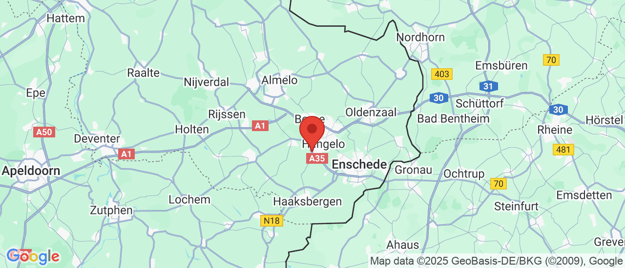 Google maps locatie van Baan Automotive Hengelo