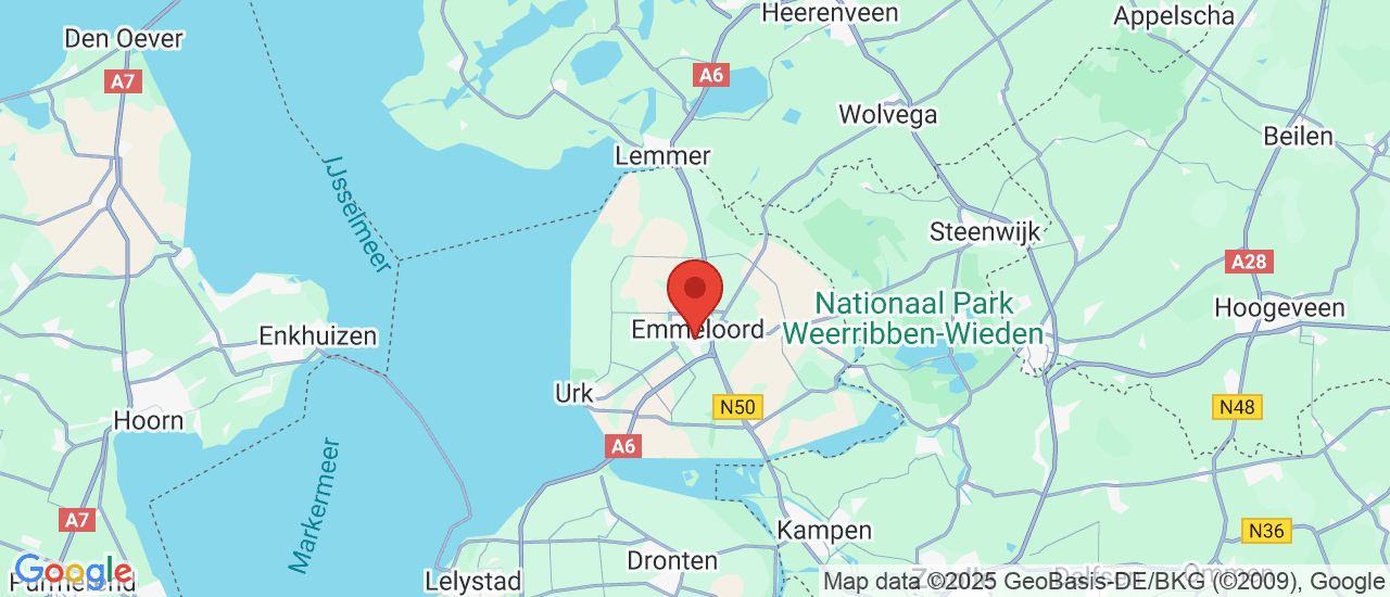 Google maps locatie van Aju Autohandel Junior Urk