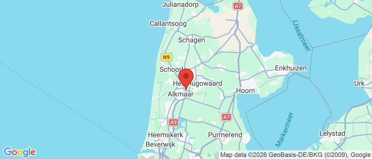 Google maps locatie van Ursem Barten Alkmaar Nissan Mitsubishi