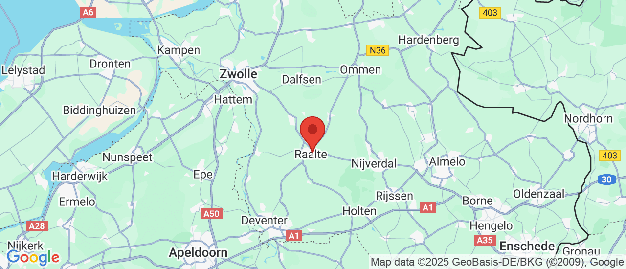 Google maps locatie van van Leussen Raalte