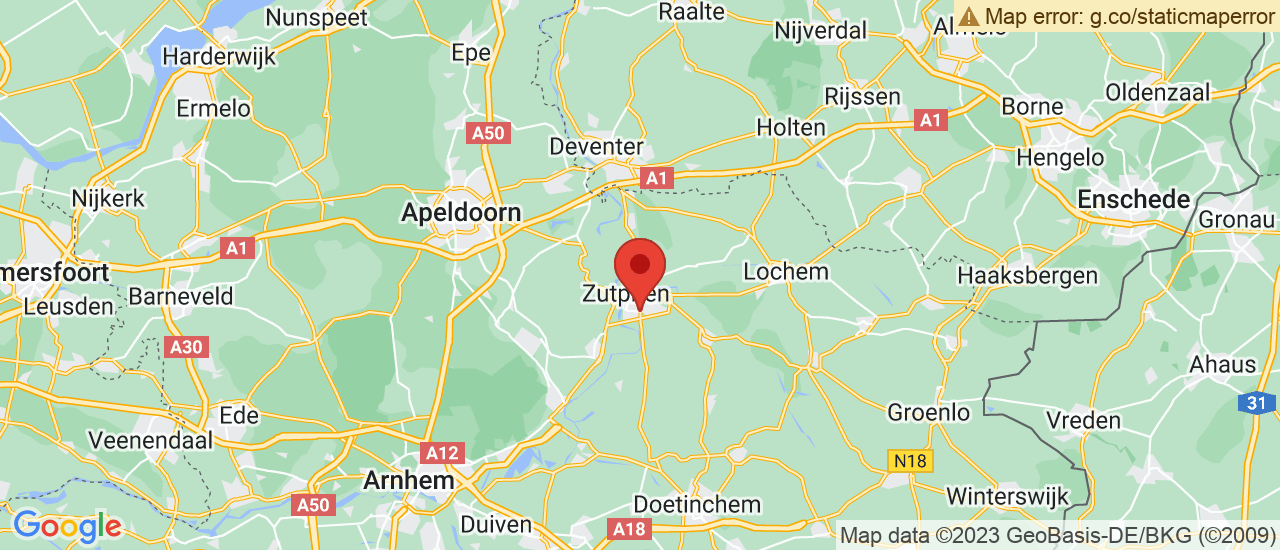 Google maps locatie van Wassink Autogroep C B.V. Zutphen