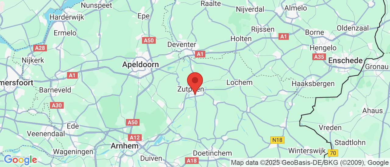 Google maps locatie van Wassink Autogroep C B.V. Zutphen