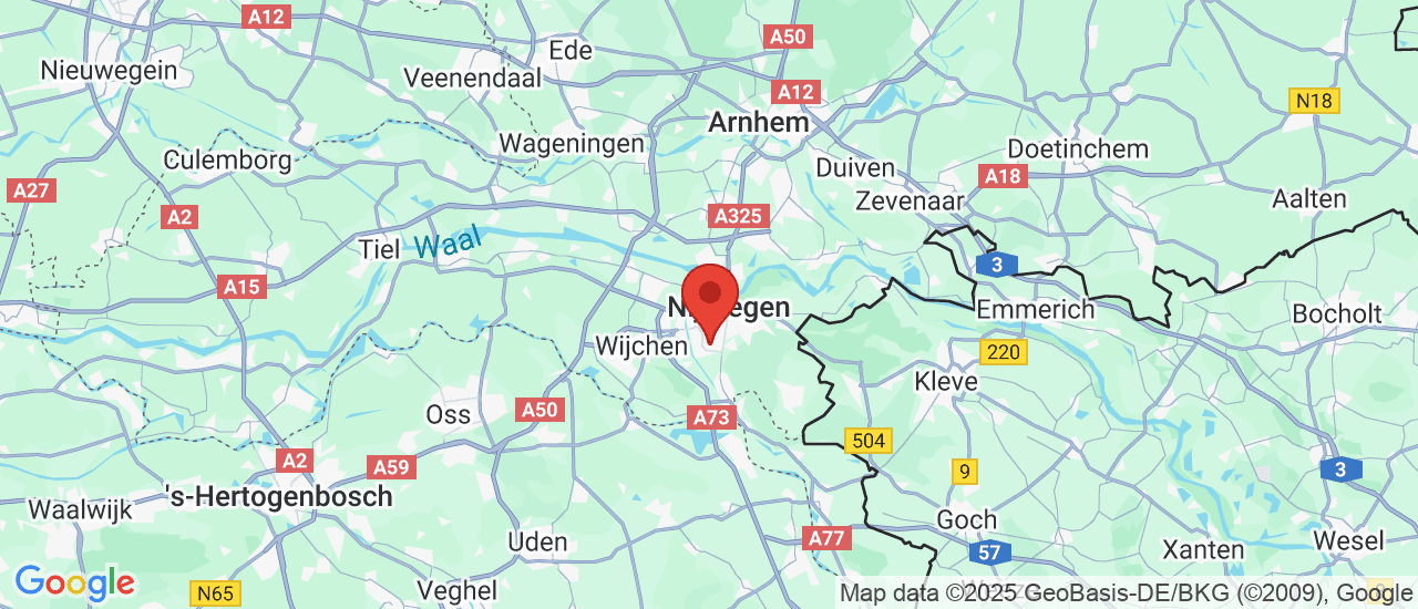 Google maps locatie van Autobedrijf Wijnne Nijmegen