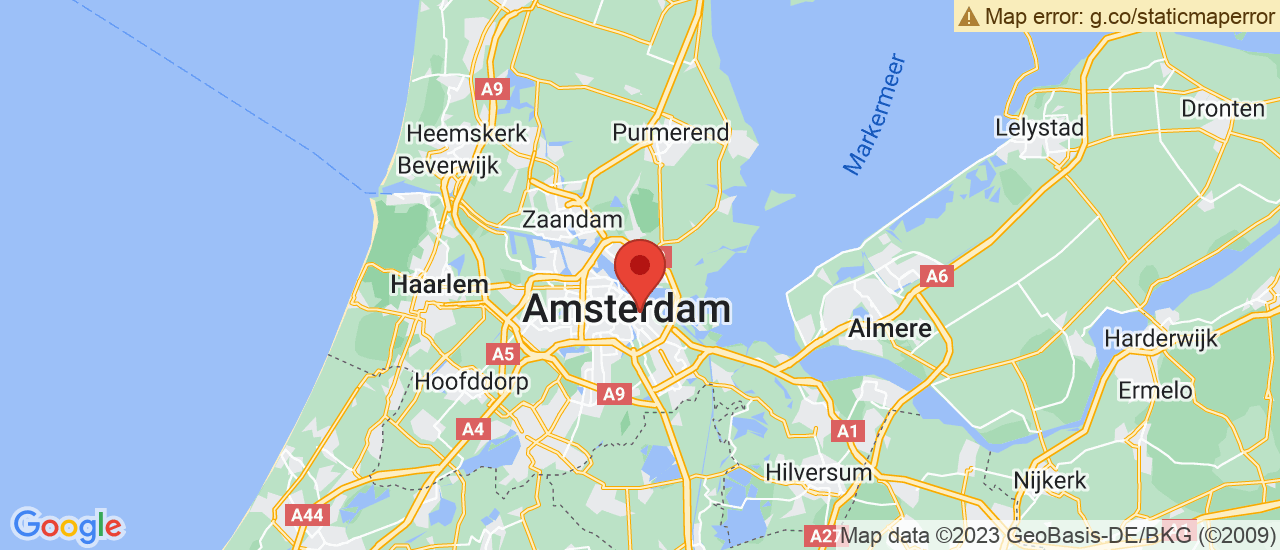 Google maps locatie van Van Nieuwkerk Amsterdam