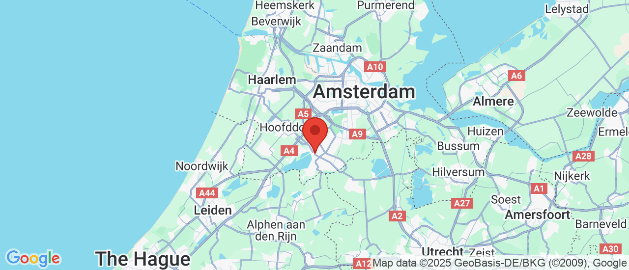 Google maps locatie van Nieuwendijk Aalsmeer