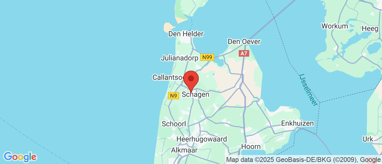 Google maps locatie van Bedrijfswagens Schagen