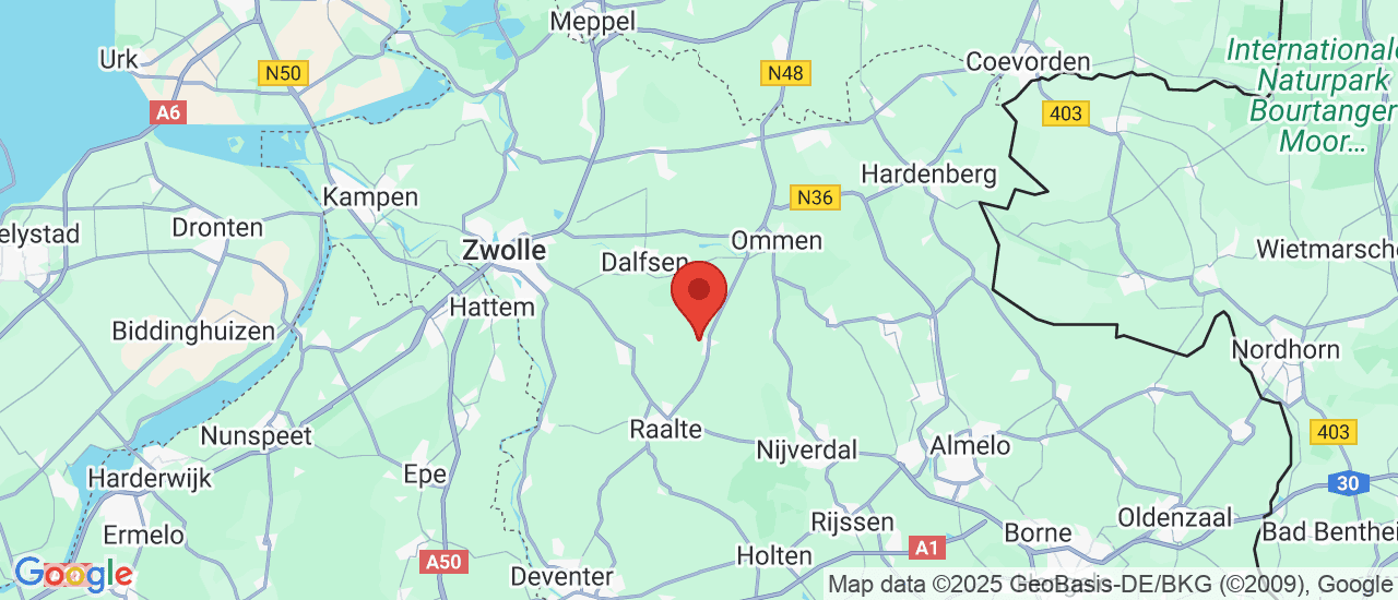 Google maps locatie van Kragt Auto's