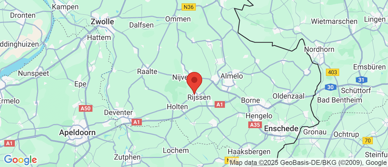 Google maps locatie van V.O.F. Autoservice Jan ten Hove