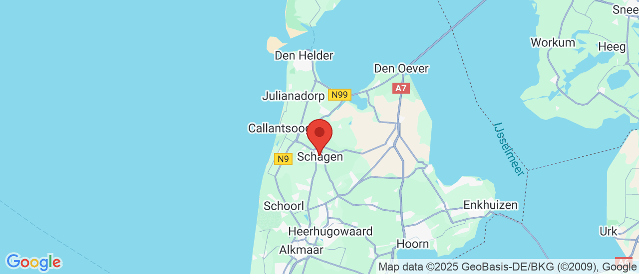 Google maps locatie van Autobedrijf Botman Schagen