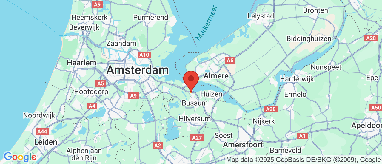 Google maps locatie van Janssen Van Kouwen Naarden