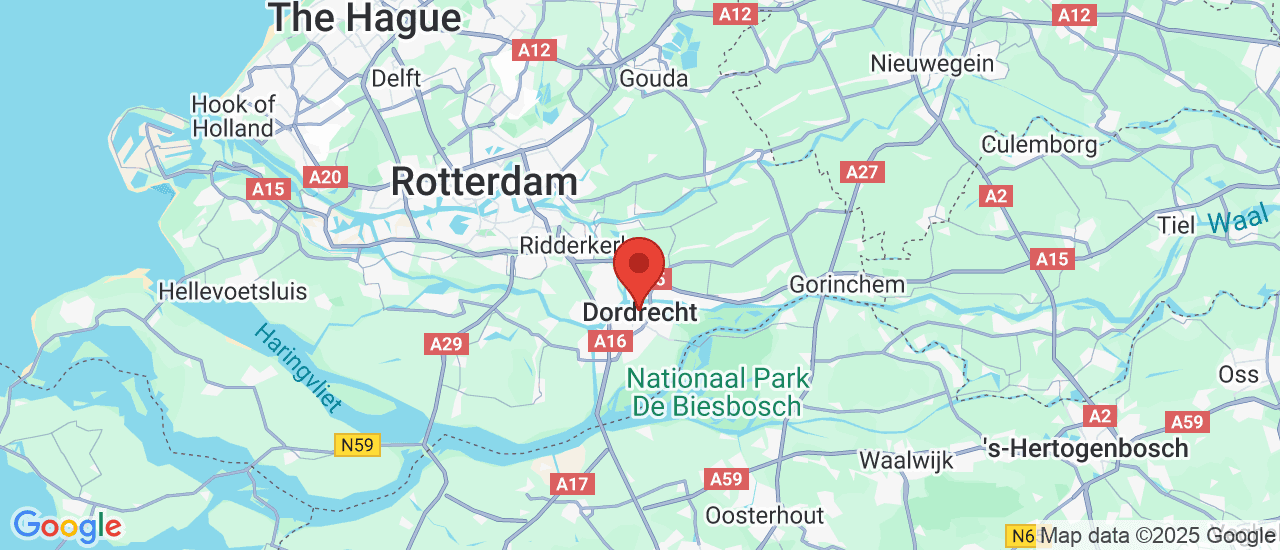 Google maps locatie van Autovisie Dordrecht