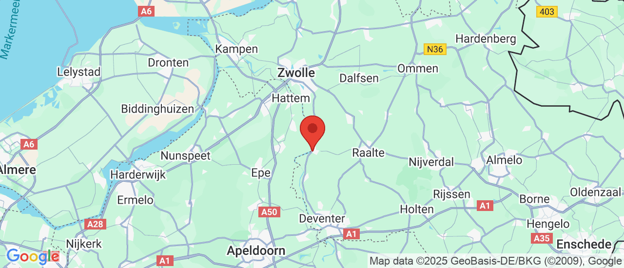 Google maps locatie van JD Auto's