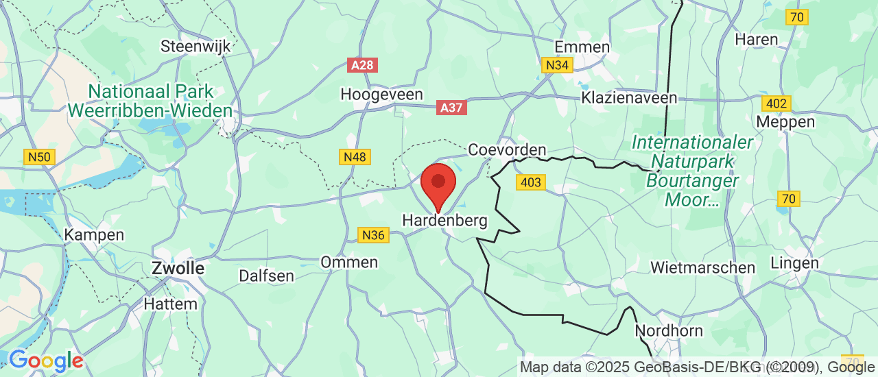 Google maps locatie van Auto Service Hardenberg