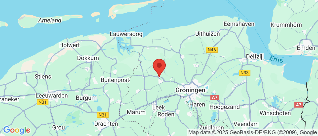 Google maps locatie van Autobedrijf Iwema Noordhorn