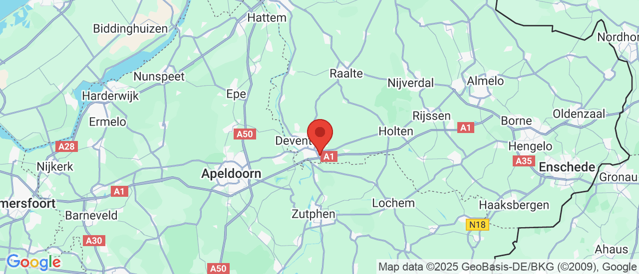 Google maps locatie van van Leussen Deventer