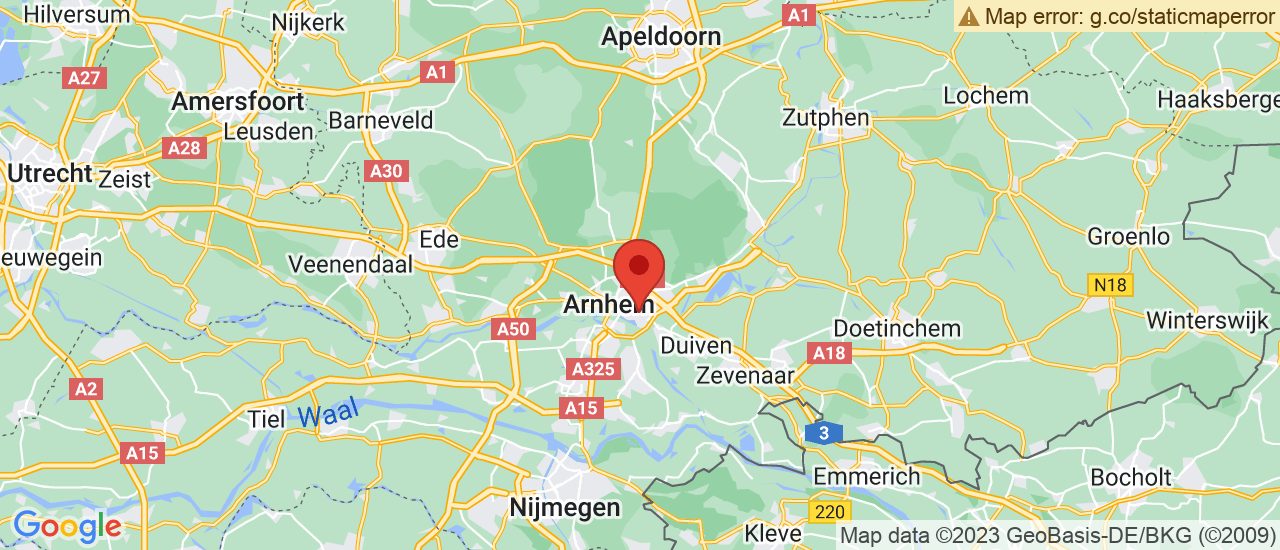 Google maps locatie van Oostendorp Arnhem