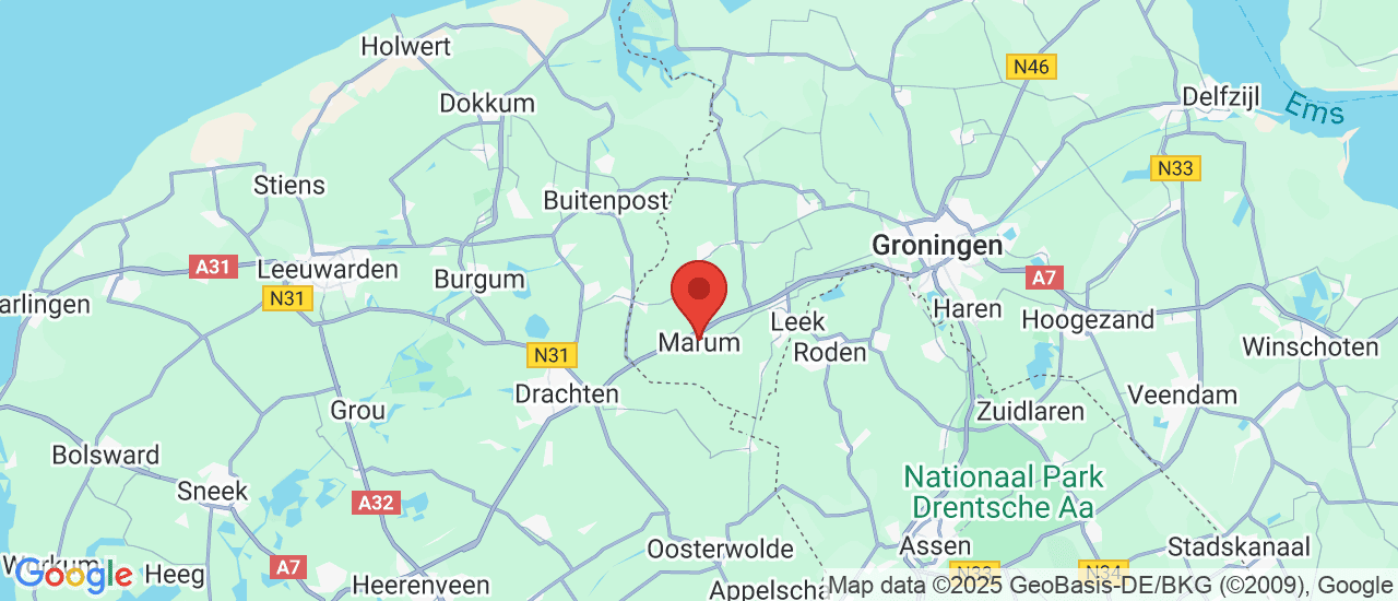 Google maps locatie van Autobedrijf J. Veenhuizen B.V.