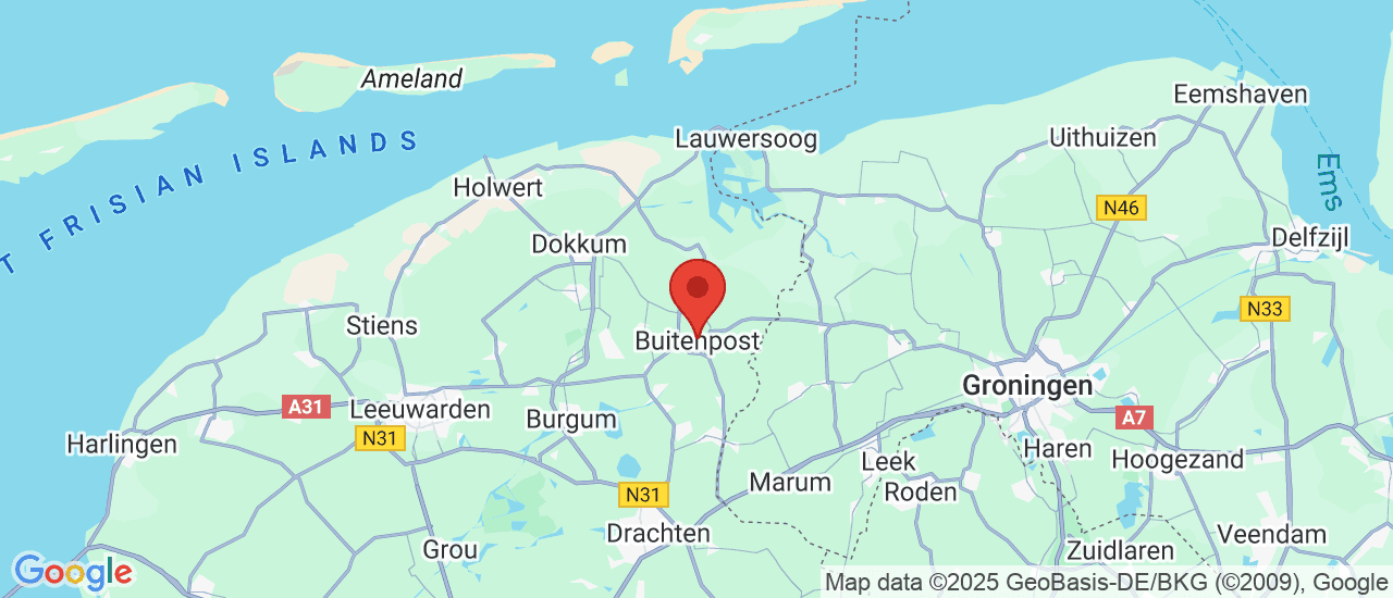 Google maps locatie van Auto Veenstra