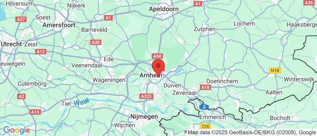Google maps locatie van Vallei Auto Groep Arnhem