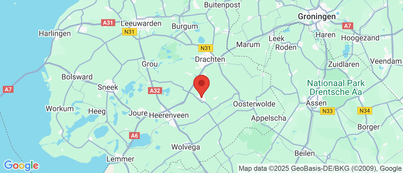Google maps locatie van Autobedrijf van der Veen Gorredijk