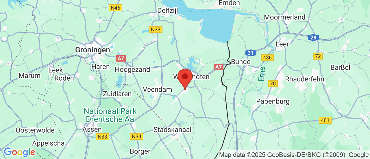 Google maps locatie van Autohuis Zuiderveen