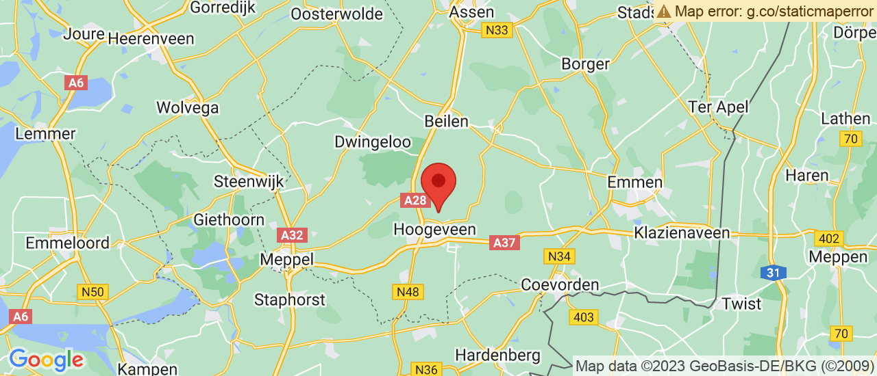 Google maps locatie van De Jong Autos