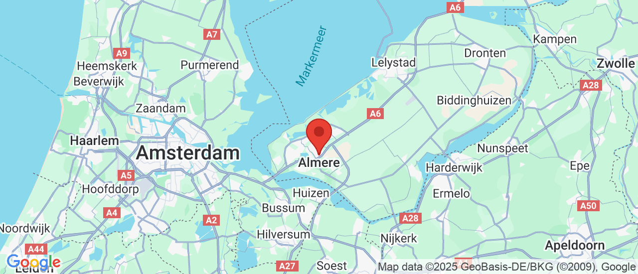 Google maps locatie van Elektrische Auto Rijden B.V.
