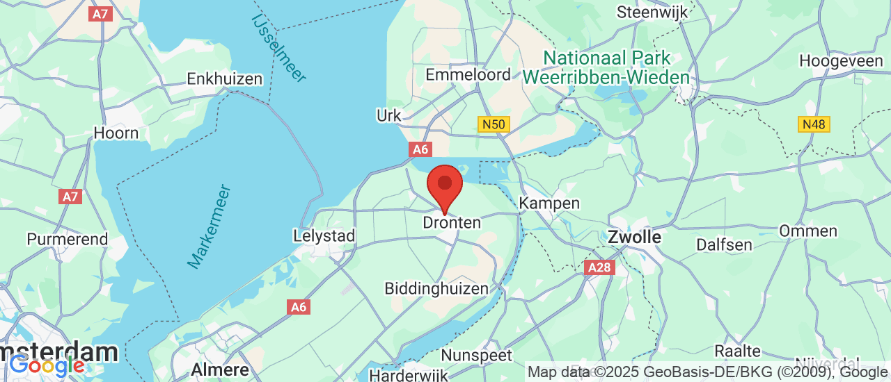 Google maps locatie van Autobedrijf Niels van Baal