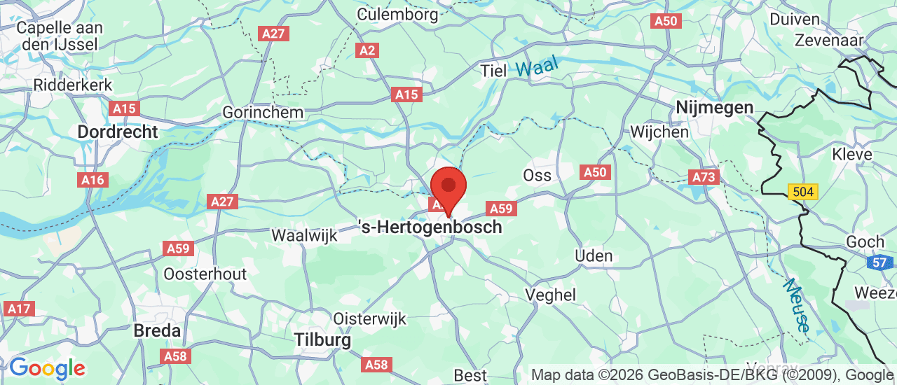 Google maps locatie van Oostendorp BYD Den Bosch