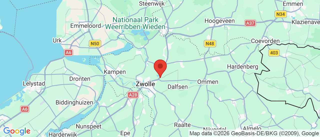 Google maps locatie van Wensink Bedrijfswagens Zwolle