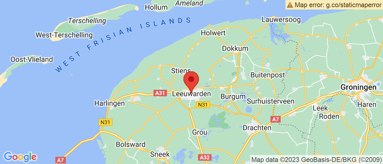 Google maps locatie van Jelle Talsma Leeuwarden