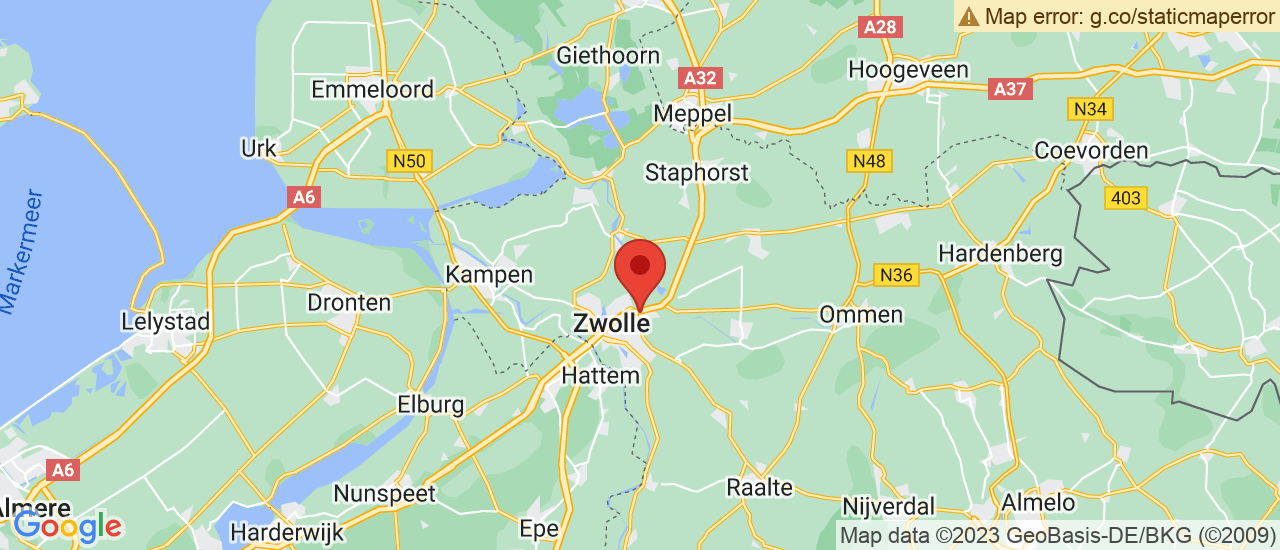 Google maps locatie van van Leussen Zwolle
