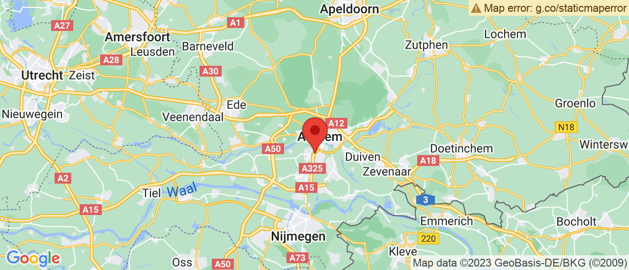 Google maps locatie van Wassink Autogroep C B.V. Arnhem