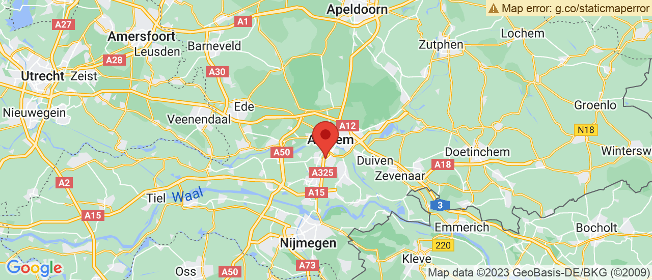Google maps locatie van Wassink Autogroep K B.V. Arnhem